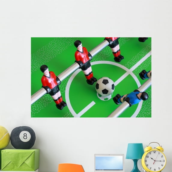 Foosball Table Match Wall Mural by Wallmonkeys Peel and Stick Graphic (48 in W x 32 in H) WM292129