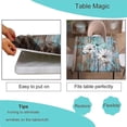 thumbnail image 4 of Elastic Edge Square Fitted Tablecloth, Daisy Flower Wood Grain Art Polyester Table Cover, for Outdoor Picnic Camping and Indoor Kitchen Dining Party, Fit for 32" x 32" Square Table, 4 of 4