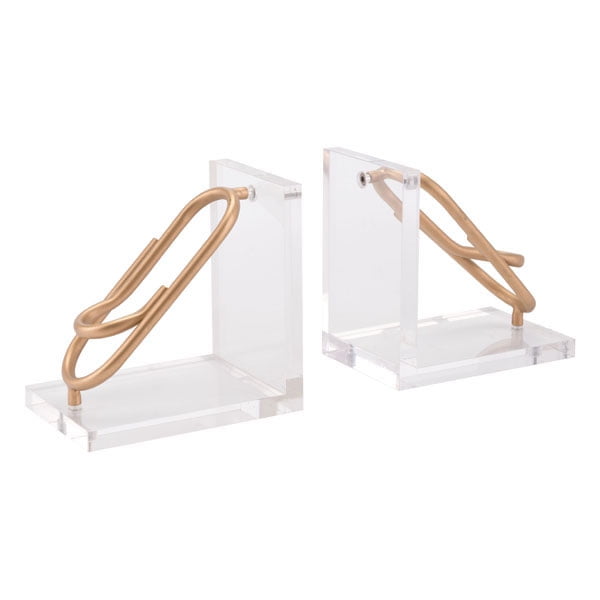 Clips Bookends Gold