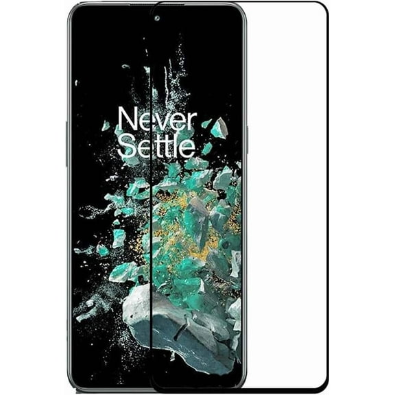 LEEKUANGSU [2 Pack] Black Tempered Glass Screen Protector Frontier Protective Protector Full Coverage Cover for Oneplus 10T