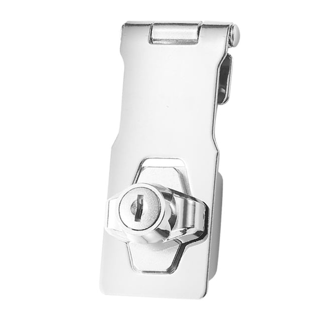 Harpily Door Stoppers Drawer Lock Plate Refrigerator Closet Door Lock Buckle Desk File Cabinet Door Lock Plate with Lock Sliding Door Simple Lock One Size Silver