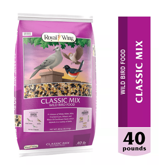 Royal Wing Classic Mix Wild Bird Food 40 lb