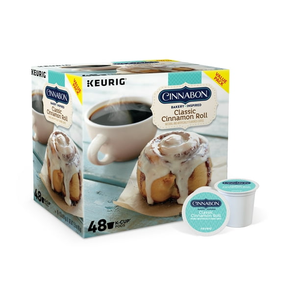 Cinnabon Classic Cinnamon Roll Keurig KCup Pods, Light Roast Coffee