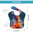 thumbnail image 4 of Hirioo Modern Art Red And Blue Colors for Baby Waterproof Pocket Bib Adjustable Closed for Babies Toddlers with Large Pocket 6-24Months, 4 of 8