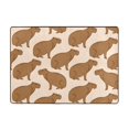 thumbnail image 7 of Area Rugs For Living Room Decor - Brown Capybara Soft Anti Slip Throw Washable Rugs 5x7 For Bedroom, Indoor Carpet For Bedroom Living Room 80x58In, 7 of 7