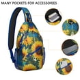 thumbnail image 2 of Sunflower and Truck Design Sling Bag Rustic Vintage Chest Bag with Anti-Theft Features Travel Daypack for Outdoor Enthusiasts, 2 of 5