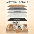 thumbnail image 5 of Exclusivo Mezcla Large Orthopedic Dog Bed, Luxury Striped Jacquard Pet Bed Sofa, Waterproof and Washable, 48"×30", Brown, 5 of 10
