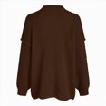 thumbnail image 5 of Towmus Fall Outfits for Women 2025 Fashion Clothes Winter Waffle Knit Clothing Oversized Button Down Shirt, 5 of 7