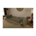 thumbnail image 3 of HomeStock Baroque Brilliance Weathered Finish Futon Frame Set with Mattress - 79"L x 37"D x 33"H - Converts to Standard Full-Size Bed-Color:Black,Size:Weathered Gray, 3 of 6