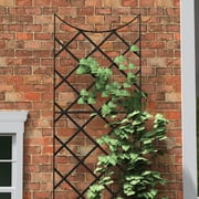 Panacea Giant Metal Trellis for Climbing Plants, Outdoor Garden Obelisk, Black, 108H