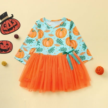 

Leutsin Toddler Baby Kids Girls Bow Halloween Dress Tulle Princess Dress