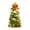 B, variant on Tabletop Christmas Tree Handmade Stems with Pom-Pom Pearl Star Treetop Santa Claus Ornaments Finished Multicolor Xmas Decor Exquisite Craft for Holiday Home Party Celebration 9.8Inch