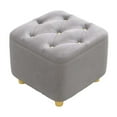thumbnail image 1 of Reposapiés Asiento Acolchado Reposapiés Cuadrado Para Mesita De Noche Sala De Estar Vestidor Gris SM SunniMix Escabel, 1 of 8