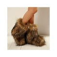 thumbnail image 6 of Women's Faux fur Boot Furry Fluffy Short Snow Boot Mid-Calf Boots Warm Comfortable Outdoor Flat Shoes, 6 of 7
