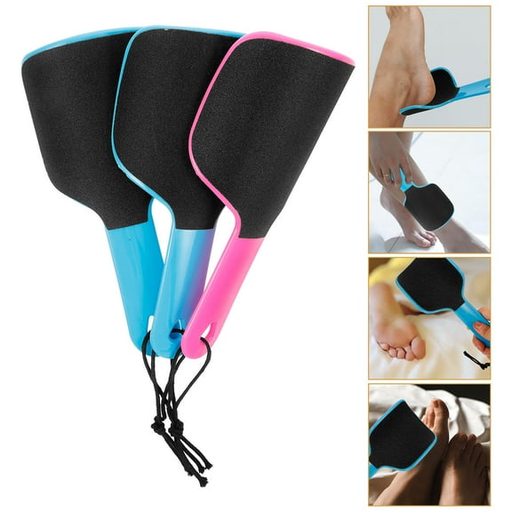 Pretyzoom Handheld Foot Scrubber Foot File Blue 3Pcs