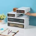 thumbnail image 4 of OSteed White Desktop Drawers, Stackable Office Storage Drawers for Desk, Craft Organizer and Storage Bins, 2 Small Storage Container with Plastic Drawers for Office Supplies Desk accessories, 4 of 8