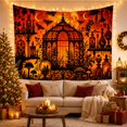 thumbnail image 3 of Apothecary Greenhouse Entirely with Silhouettes Fiery Gradient, Spooky Gothic for Gothic Decor Fans, Wall Decor, Halloween Gift, Tapestry Wall Hanging for Dorm and Living Room, 3 of 7