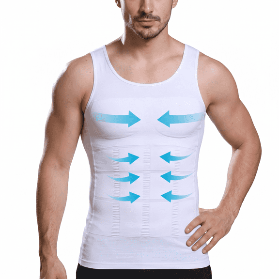 Compression Shirt, Compression Shirt, Mens Tank Tops, Slimming Body Shaper Vest, Sport Running Dry Fit Gym Shirt