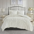 thumbnail image 2 of Madison Park Comforter Sets King Super Soft Comforter Set Tufted Cotton Chenille Damask Off-White, 2 of 5
