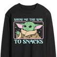 thumbnail image 3 of Star Wars - The Mandalorian Grogu The Way To Snacks - Men's Long Sleeve Graphic T-Shirt, 3 of 5