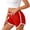 Red, variant on KHONTS Women's Athletic Shorts Running Color Block Mini Shorts Gym Home Pjs Pants with Pockets and Drawstring Red XL
