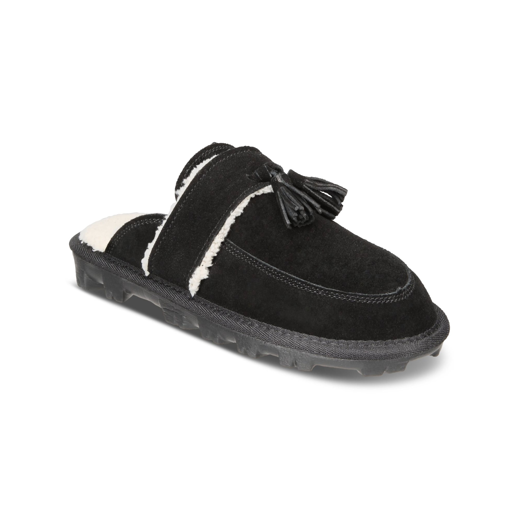 Black slip on slippers deals