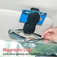 thumbnail image 2 of Lohuatrd Faux Leather Car Visor Glasses Clip Magnetic Closure Eyeglass Hanger Clip Car Card Clip Ticket Clip Sunglasses Storage Holder Interior, 2 of 8