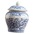 thumbnail image 3 of Luzkey Ceramic Tea Storage Jar Tea Container with Airtight Lid Table Decoration Durability Multifunctional Household Sealed Storage Style A, 3 of 8