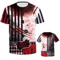 thumbnail image 3 of Halloween Pumpkin Horror Hip Hop Print Men's T-Shirt Holiday Party Creative Fashion Alternative Casual Short-Sleeved Clothing, 3 of 5
