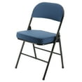 thumbnail image 4 of Elama 4 Piece Metal Folding Chair with 2.2 Inch Padded Seats in Dark Blue, 4 of 5