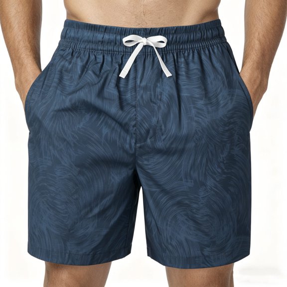 Mens Athletic Shorts Relaxed Fit Summer Shorts with Elastic Waistband and Pocket Beach Printed Shorts