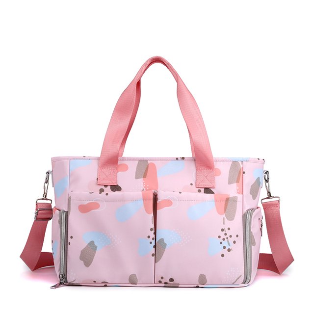 Bolso momia portátil de estilo coreano, bolso de almacenamiento cruzado de un solo hombro de gran capacidad para separación de ropa seca y húmeda Baoma, bolso multifuncional para madre y bebé