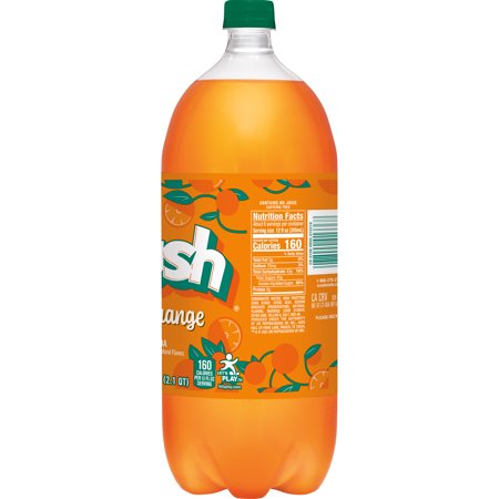 Crush Caffeine Free Orange Soda Pop, 2 L, Bottle