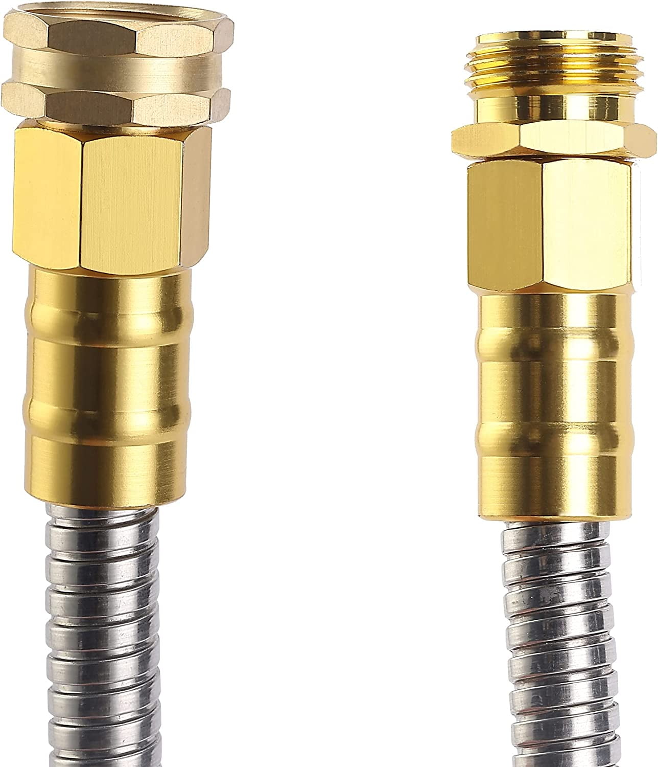 10 Feet Heavy-Duty Stainless Steel Garden Hose with No Kink Design