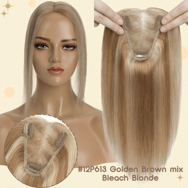 Benehair 100% Remy Human Hair Topper Clip In Top Lace Base  display picture 1