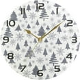 thumbnail image 5 of GZHJMY Christmas Tree Wall Clock, Silent Non Ticking Battery Operated Creative Decorative Round Clock for Kitchen, Living Room, Bathroom, Home School Office Decor, 10 Inch, 5 of 7