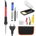 thumbnail image 1 of 15Pcs Electric Soldering Iron Set Red Temperature Adjustable Wood Welding Tools 60WEU Plug 220V, 1 of 5
