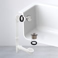 thumbnail image 2 of Westbrass 594244-07 14" White Poly Bath Overflow Assembly with Twist & Close Drain and 2-Hole Faceplate, Satin Nickel, 2 of 14