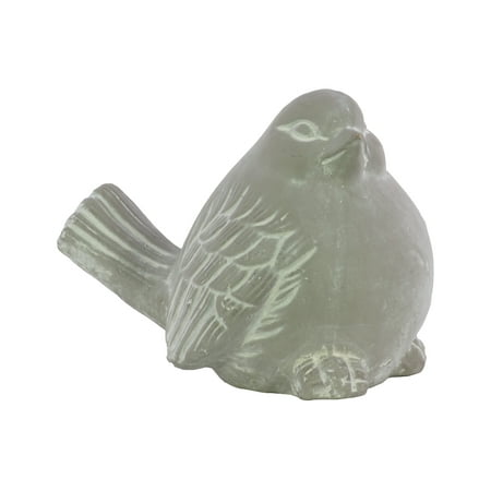 Terra Concrete - Urban Trends Collection: Terracotta Bird Figurine Washed Washed Concrete Finish Gray