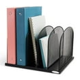 thumbnail image 5 of Safco Onyx Black Steel Metal Mesh Desk Organizer with 5 Upright Sections, 5 of 18