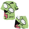 thumbnail image 3 of Invader Zim Summer Home Suit For Womens Short-Sleeved Pajama Set 2pcs Loungewear Soft Sleepwear T-Shirts Tee Shirt Top And Short Sleeping Pants, 3 of 8