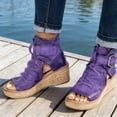 thumbnail image 7 of Yuanlong Womens Sandals Elegant Platform Sandals Hollow With Thick Sole Open Toe Ankle Buckle Strap Dressy Sandals, 7 of 7