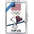 thumbnail image 3 of Team USA x Peanuts – Snoopy Winter Ski Jump Wall Poster, 22.375" x 34" Framed, 3 of 5