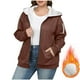 thumbnail image 5 of Pantalones deportivos para mujer,Chaqueta de terciopelo con capucha, talla grande, hombros caídos, manga larga, cremallera frontal, poliéster, ropa informal, sopatenor, 5 of 9