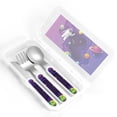 thumbnail image 4 of Honeii Astronaut Print Children's Knife, Fork And Spoon Set,Reusable Utensils Set with Case,Travel Cutlery Set,for Kids Adults Camping, 4 of 8