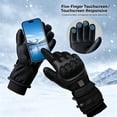 thumbnail image 6 of lcziwo Black Heated Gloves for Men Women, Waterproof Winter Motorcycle, Skiing, Snowboarding, Fast Heating Gloves Without Battery, 6 of 10