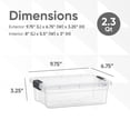 thumbnail image 2 of Superio Clear Storage Boxes with Lids, Plastic Container Bins for Organizing, Stackable Crates, BPA Free, Non Toxic, Odor Free, Organizers for Home, Office, School, and Dorm, 2.3 Quart, 2 of 9