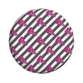 thumbnail image 4 of Spare Tire Cover, Cute Purple Pizza Stripe Wheel Cover Tire Covers For Trailers Car Truck Camper Universal Tire Covering Fits Diameter14"-17", 4 of 4