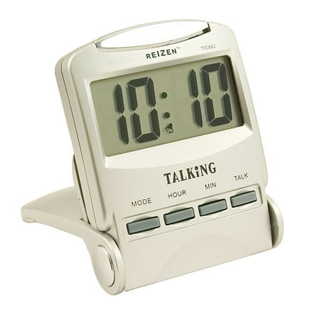 Reizen Talking Travel Alarm Clock - English - Walmart.com