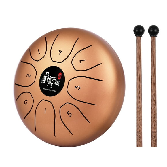 Steel Tongue Drum 5.5 Inches 8 Notes C Key Tank Drum Percussion Instrument with Drumsticks Carry Bag for Adults Children Music Beginners